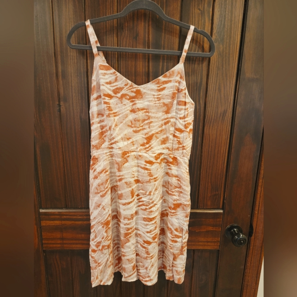 Maurices orange zebra skater dress